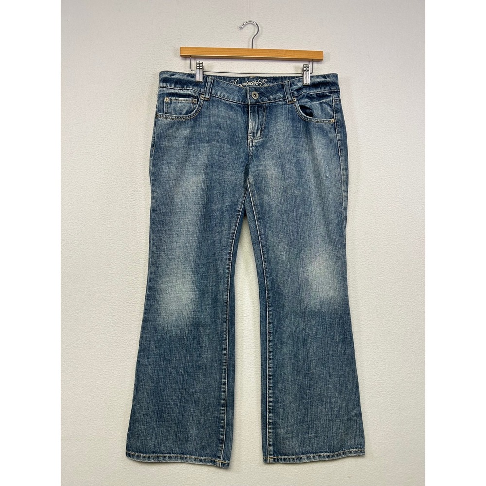 Y2K Indie American Eagle Women 12 Short Blue Favorite Boyfriend Jeans